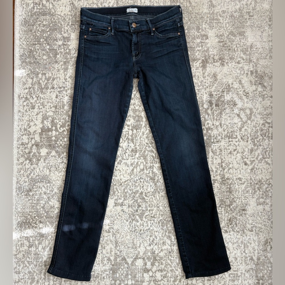 MOTHER “The Rascal" Straight Leg Jeans in “Coffee, tea or me" wash